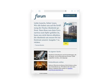 Forum Pfarrblatt Online